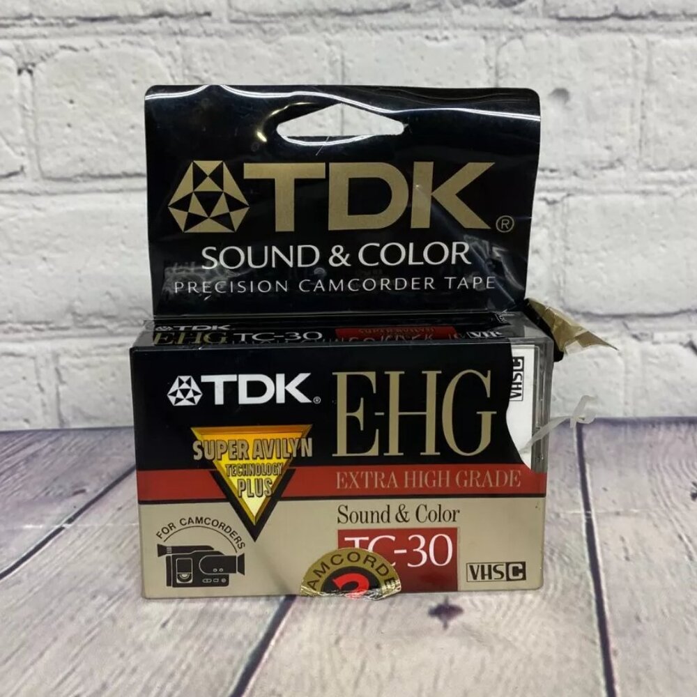 TDK EHG TC-30 VHSC Blank Cassette Tape for Camcorder Video Cameras Japan - New